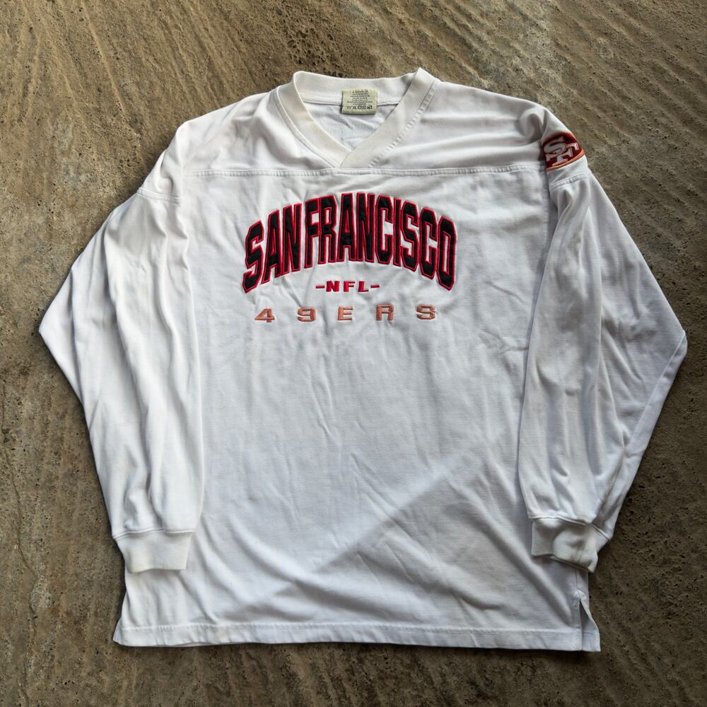 Vintage San Francisco Retro Football Jersey Shirt cotton Men's XL Lee Sport 90s